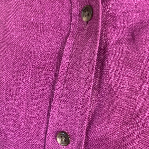 Ralph Lauren Black label Linen Logo button down fuchsia blouse - Picture 7 of 7